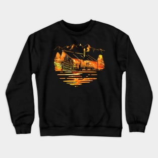 the mountain cabin Crewneck Sweatshirt